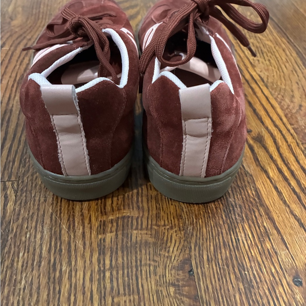 Marshalls Women's Brown and Pink Suede Sneakers - Picture 2 of 7